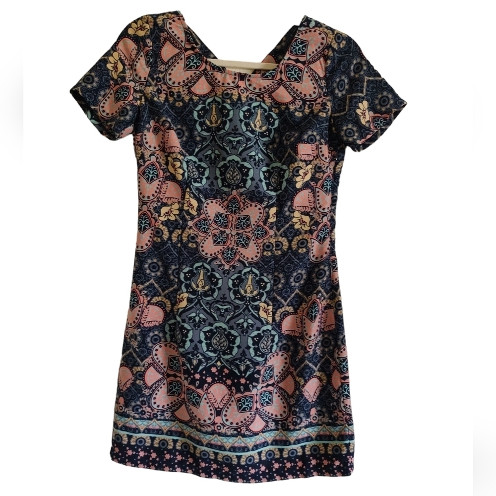 HOLLISTER Multi Color Short Sleeve Mini Dress ~ Juniors sz 5